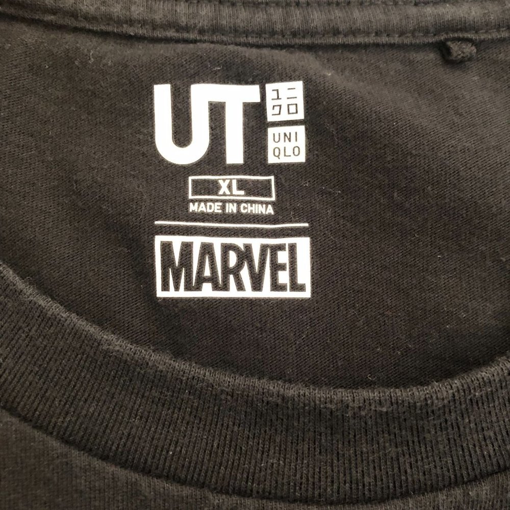 Uniqlo Marvel T Shirt King of Wakanda Men's Size XL Black - Picture 7 of 8